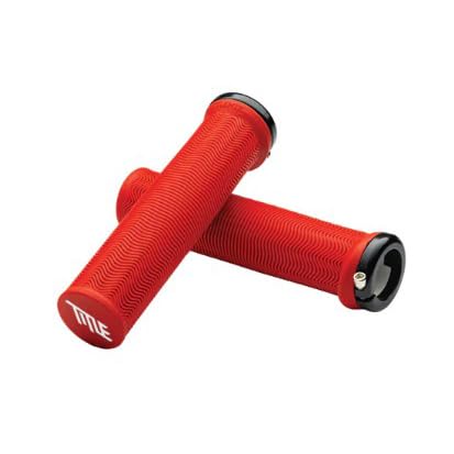 Rote L01 Fahrradgriffe mit integriertem Lenkerende, verbesserter Komfort und Ermüdungsreduzierung, Einzelklemmsystem, strapazierfähiges Gummimaterial, Schutzlippe für Handsicherheit, 135 mm Länge, 30