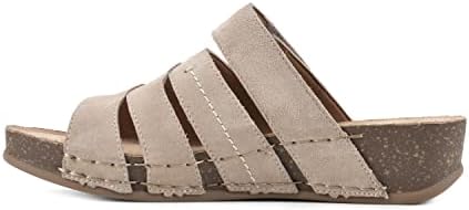 WHITE MOUNTAIN Shoes Fame Women's Slide Sandal, Sand/Suede, 8.5 M | Image 2