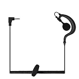 UAYESOK Walkie Talkie 2.5mm Ricevitore/Solo Ascolto Auricolare Forma G Con Gancio Per Orecchio Morbido Per Kenwood HYT Motorola Yaesu Ham Radio a 2 Vie Altoparlante a Spalla Mic