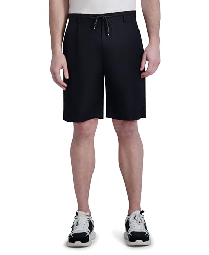 KARL LAGERFELD Men's Drawstring Linen Blend Dress Short2