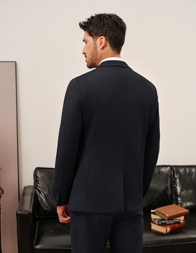 PJ PAUL JONES Herren Freizeit Anzugjacke Einfarbige Formelle modern 1 Knöpfe Sakko Slim Fit Sportlich Blazer, Schwarz, M