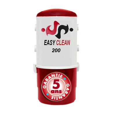 Aspirateur Centralisé Easy-Clean 200 - Rouge - Moteur à Refroidissement Direct - Silencieux Intégré - Garantie 5 Ans (jusqu'à 180 M²)