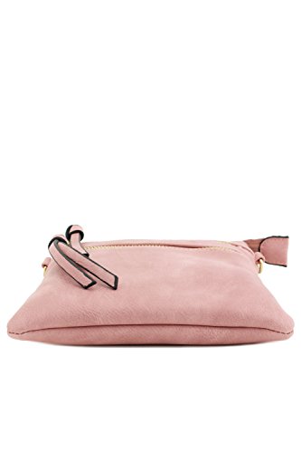 Functional Multi Pocket Crossbody Bag (Dusty Pink) - Thumbnail 4
