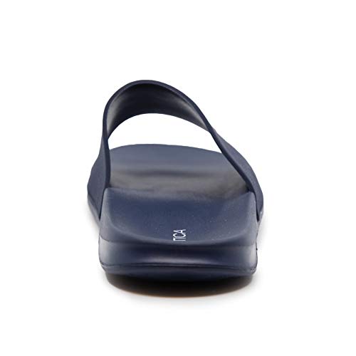 Image of Nautica Men's Open Toe Slide Sandals - Comfortable Indoor & Outdoor Shower Slippers