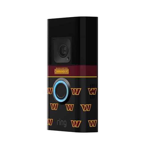 Image of All-New Limited Edition, Official NFL Faceplate for Ring Doorbells - Video Doorbell 3, Video Doorbell 3 Plus, Video Doorbell 4, Battery Doorbell Plus, and Battery Doorbell Pro | Washington Commanders