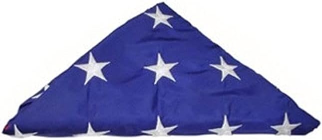 Folded American Flag, Pre Folded American Flag - 5ft x 9.5ft American Burial Flag.