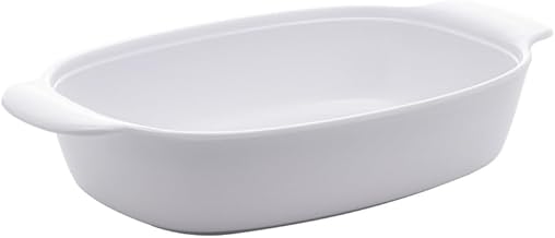 LYOR - Travessa Oval de Melamina Milão Branca 32cm x 18cm x 6cm