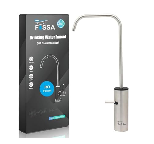 Image of Fossa RO Tap Stainless Steel Water Filter Faucet for Kitchen Sink | Lead-Free, Rust-Resistant, 360 Swivel, Single Lever, Ceramic Cartridge - Silver (Matte Finish)