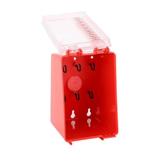 LOCADENCE Lockout Tagout Box, Portable Lockout Tagout Cabinet, Wall Mount Group Lock 8 Hole Key Station with Transparent Panel