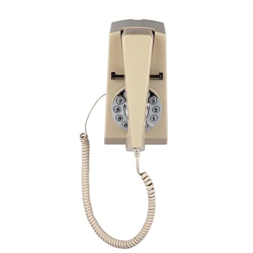 Teléfono fijo de pared vintage, con cable y montable miniatura 1