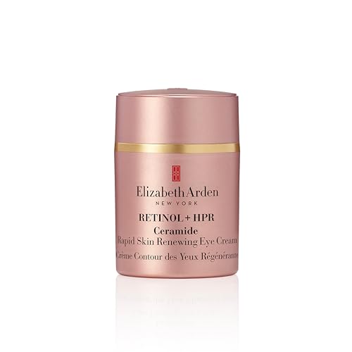 Elizabeth Arden Retinol + HPR Ceramide Rapid Skin Renewing Under Eye Cream, Fine Lines & Wrinkles Treatment with Peptides, Hydrating Brightener, 0.5 fl oz