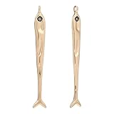 PH PandaHall 2 piezas Charms de Pez Sardina Charms en Forma de Pescado Dorado Colgantes de Animales Oceánicos Colgante en Forma de Sardina para la Fabricación de Joyería de Verano Pulsera Collar