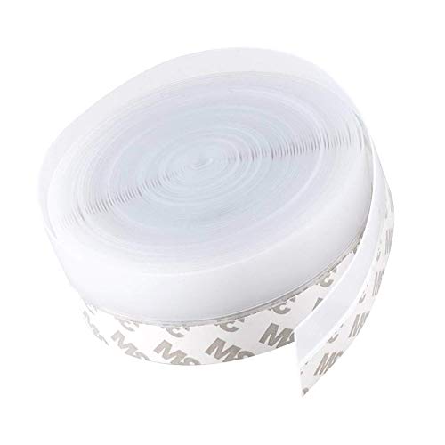 Silicone Seal Strip,8M/26ft Door Strip Bottom for Doors Silicone Sealing Sticker Adhesive for Doors and Windows Gaps of Anti-Collision Silicone (45MM, Transparent)