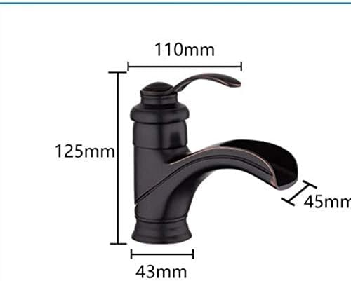 Robinets de lavabo robinets noirs robinet d'évier cascade mitigeur