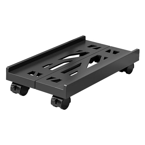 Soporte ajustable para torre de CPU con ruedas ventilado para PC, color negro miniatura 6