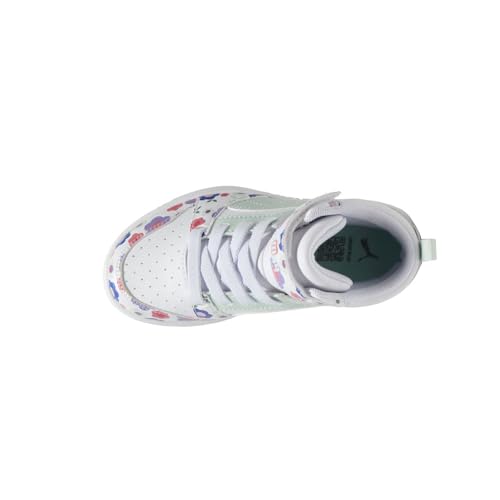 PUMA Kids Girls Rebound V6 Flower Floral High Sneakers Shoes Casual - Blue4