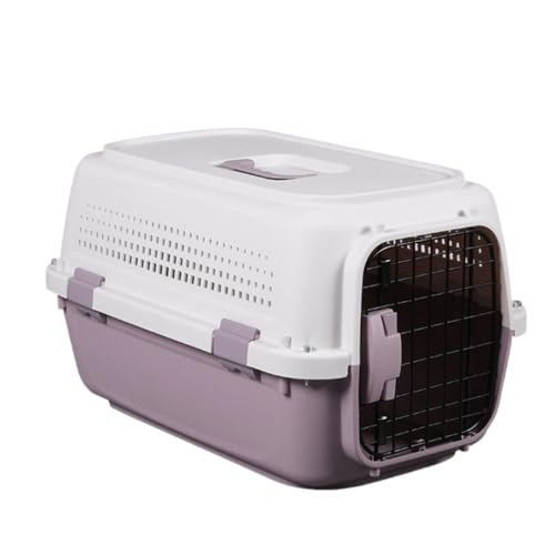 YAKINO ペットクレート 小型犬 車 猫用 犬用 通気性 IATA基準 飛行機 通院 天井扉 外出 避難 航空輸送カーボックス IATA認証取得済み キャリーケース 旅行 2ドア 小動物用 ねこ 猫 ネコ いぬ 犬 イヌ 短頭犬 鼻ぺちゃ ブレーズ (