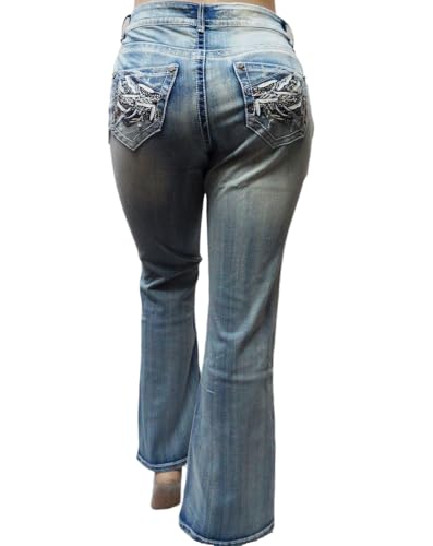 Jack David Y&F Rock & Stone Womens Plus Size Curvy Stretch Relaxed Fit Straight/Skinny/Bootcut Denim Jeans Pants