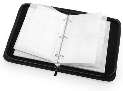 Thingehoy Sammelkarten Album Karten Sammelalbum 50Pcs Seiten für 900 Karten Sammelheft Binder Trading Card Album Card Ordner Heft