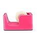 ABEL SimpleWork Desktop Tape Dispenser, Pink, 1 in Core, Non-Skid Weighted Base, Tape Cutter for Office, Home, School, and Crafts