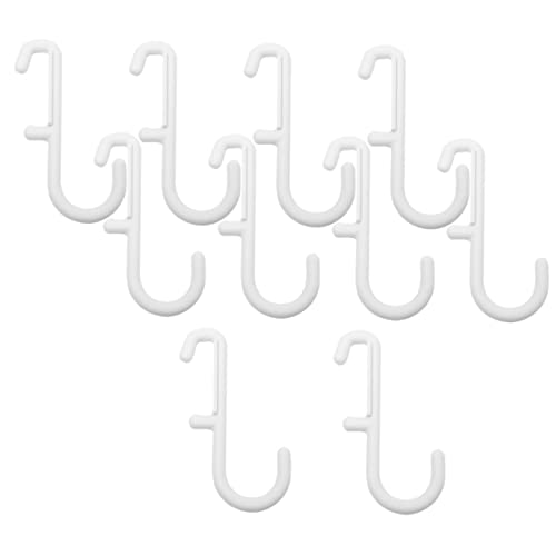 COSMEVIVI Garage Pegboard Hooks 10pcs Plastic Pegboard j Shape Hooks for Wall Display