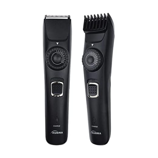 Kubra KB-1001 USB Fast charging, 90 min runtime, Adjustable 40 Length Setting, Ultra Sleek Beard Trimmer for Men (Black)