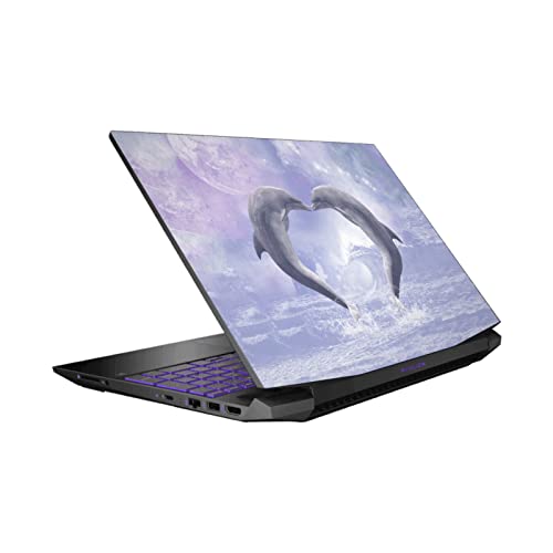 Protection HP Pavilion 15.6 15-dk0047TX Vinyle Anti-Rayures Design Dauphins Simone Gatterwe