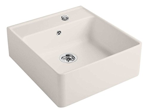 Evier timbre office VILLEROY ET BOCH Tradition Creme CeramicPlus avec vidage automatique - vue 2
