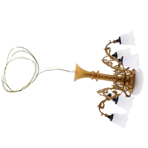 Abaodam ミニチュア吊り下げライト 製 耐久性あり リビングルームシャンデリア 模型装飾用 ドールハウスアクセサリー 簡単設置 写真ミニチ