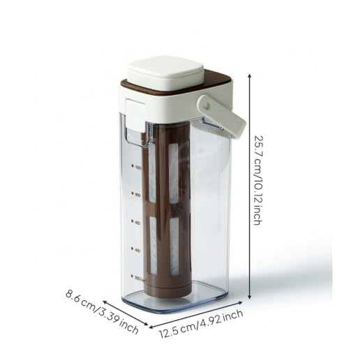 Image of Airtight Cold Brew Coffee Maker Fine-Mesh Cold Brew Pitcher, White