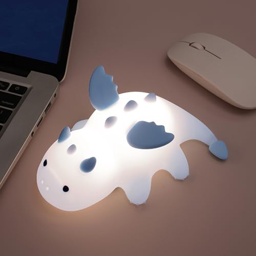 Image of S NMT Novelty Silicone Nailoong Night Light RGB Color Changing Sleeping Lamp, Timing 30Min 3 Level Brightness Dimming Beside Lamp for Baby Gifts Room Decor
