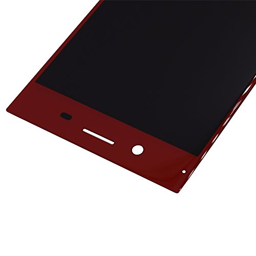 Image of LCD Screen Display with Digitizer Touch Panel Without Bezel Frame Compatible with Sony Xperia XZ G8141 G8142(Red)