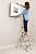 BIRDROCK HOME 3-Step Aluminum Step Ladder - Lightweight Foldable Stepladder with Wide Non-Slip Steps - Ideal for Kitchen, Pantry, Closets, and Home Office - Space-Saving Design - Indoor Use - Silver