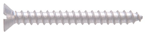 Tornillos de madera planos ranurados de aluminio Hillman 10 x 1 1/4 pulgadas, paquete de 18