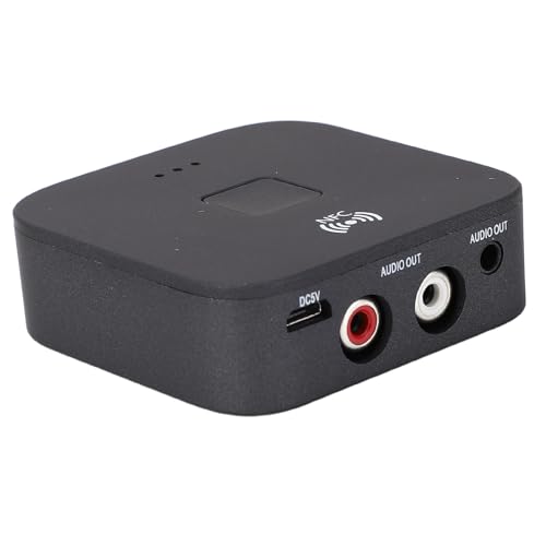 XUMIUZIY Bluetooth5.0 Receiver, 3.5mm AUX Wire Less Music Adapter, Music Receiver with NFC Function for Car TV Computer Speaker Music Streaming System