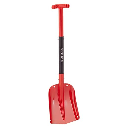 Lifeline Aluminum Sport Utility Shovel, 3 Piece Collapsible Design, Perfect Snow Shovel for Car, Camping and Other Outdoor Activities, Red