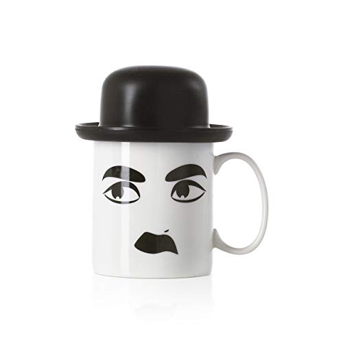 EMY 54230110 Charlie Mug avec Chapeau Noir 16 x 20 x 16 cm