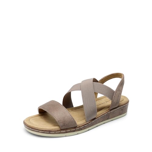 Image of DREAM PAIRS Women's Ankle Strap Low Wedge Sandals