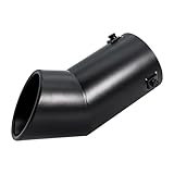 Bielpord Car Stainless Steel Exhaust Tips Fit 2.75 to 3 Inch Car Exhaust Pipe Modification Tail Throat Tail Pipe Steel Exhaust Tips Finish Tailpipe Black