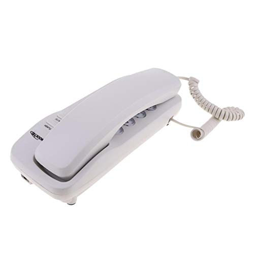 Multifunction-Mini-Corded-Desk-Phone-Office-Fixed-Business-Wired-White