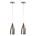 Westinghouse 6101300 Contemporary One-Light Adjustable Mini Pendant with Perforated Metal Shade, Brushed Nickel Finish (2 Pack)
