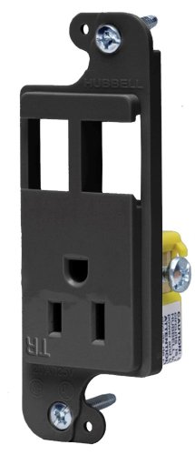 Bryant Electric RJ65BKTR tradeSELECT JLOAD Tamper-Resistant Multimedia Outlet, Two Open Ports Unloaded, 15A