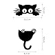 Katzen Wandtattoo Aufkleber für Lichtschalter und Steckdosen I selbstklebend I Lustig I Dekorations-Idee für WG Wohnzimmer Flur I schwarz cat I dv757