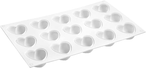 Miniatura 5 de mostsom Moldes de silicona con forma de corazón de 15 cuadrículas, molde de silicona para hornear, molde para hornear, mousse, postre para dulces,