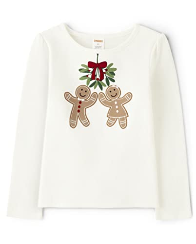Image of Gymboree Girls' and Toddler Fall and Holiday Embroidered Graphic Long Sleeve T-Shirts