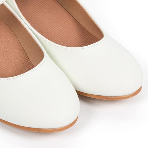 Image of Linodes PU Leather Ankle Strap Character Shoe 1.55'' Dance Shoes for Women-UPD