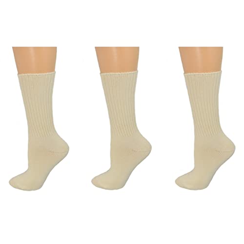 School Uniform Crew Socks, Organic Cotton - Big Girls & Boys Unisex 3 Pair Pack, Solid Colors, Soft - Sustainable & versatile