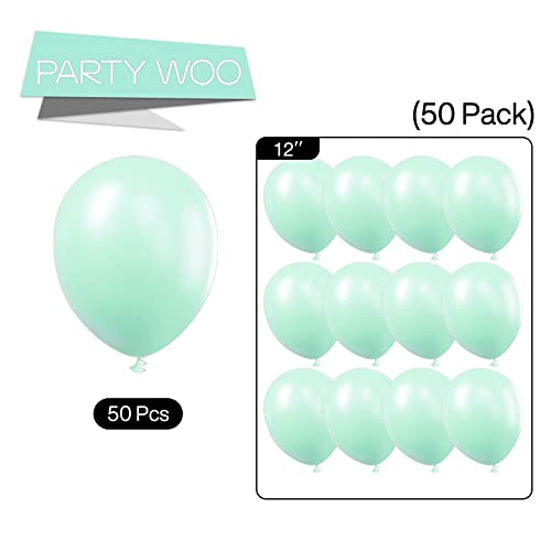 Image of PartyWoo Teal Balloons 50pcs Turquoise Latex Helium Balloons 12 Inch | Graduation Baby Shower Gender Reveal Anniversary Wedding Engagement Bachelorette Party Decorations Blue-Q03