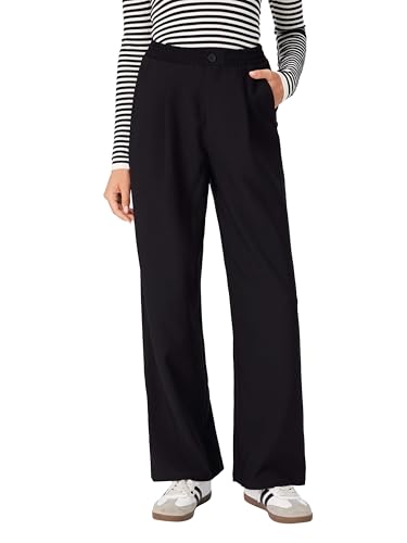 CIDER Women's Trousers Middle Waist Straight Leg Casual Stylish Pants4