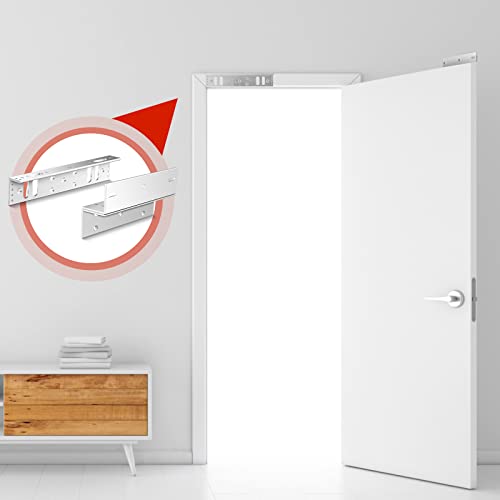 Hoteam 2 Sets Z and L Bracket for 600 Lb/ 280 kg Holding Force Electric Magnetic Door Lock Z and L Holder Stand for Inward Electromagnet Lock Control Door Access Self Closing